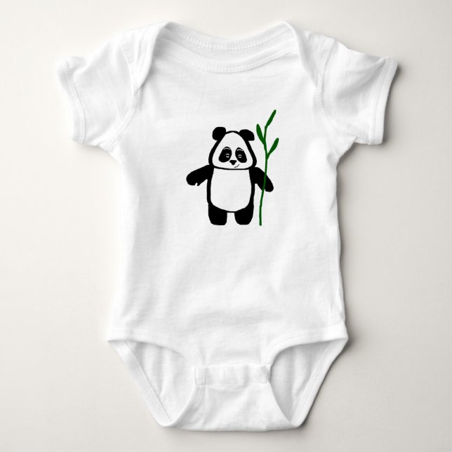 Bamboo the Panda Baby Creeper Romper (Front)