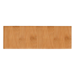 Bamboo Toast Wood Grain Look Name Tag