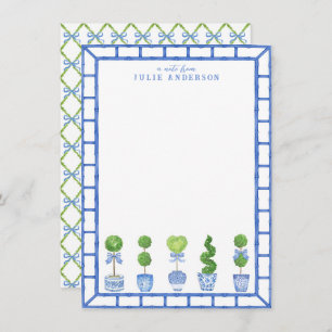 Bamboo Topiary Garden Chinoiserie Note Card