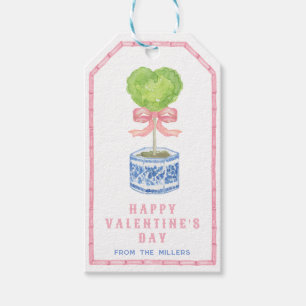 Bamboo Topiary Garden Chinoiserie Valentine's Da Gift Tags