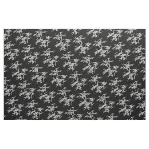 Bamboo tree Asian art Fabric