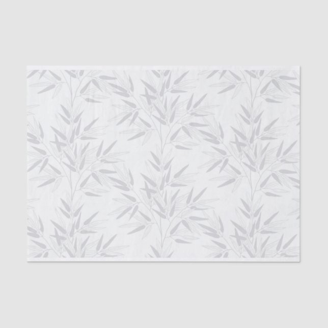 Bamboo Tree Leaves Pattern Tissue Paper (Front)
