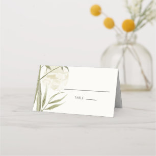 Bamboo Tree Watercolor  Place Card