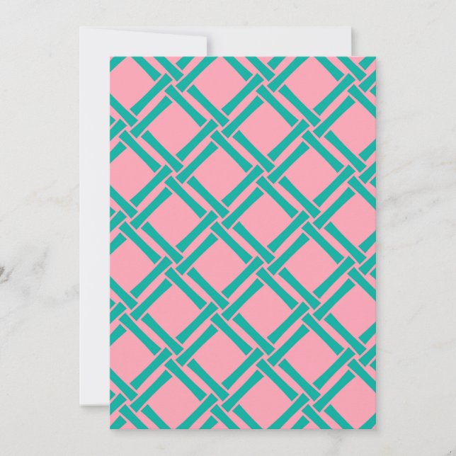 Bamboo Trellis Pattern Invitation (Front)