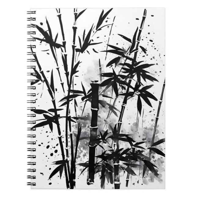 Bamboo - Watercolor flowers Notebook (Front)
