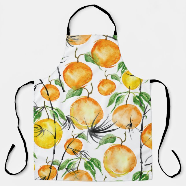 Bamboo watercolor: jungle seamless pattern. apron (Front)