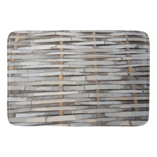 Bamboo weave basket work background bath mat
