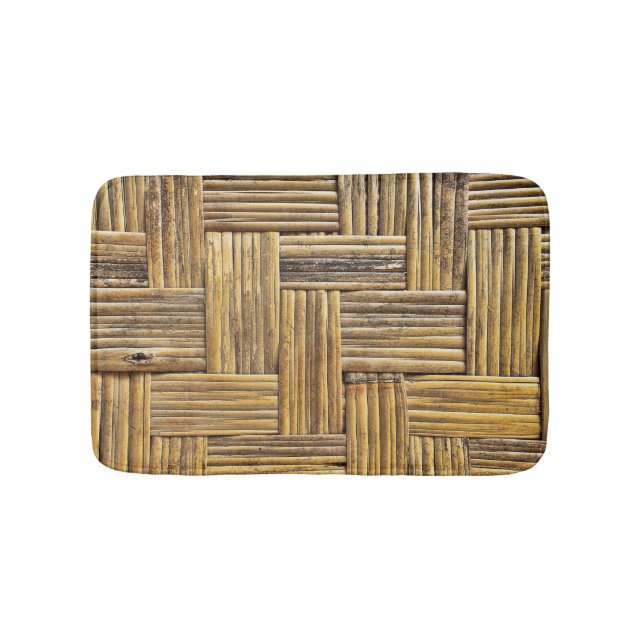 Bamboo weave texture bath mat (Front)