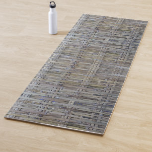 Bamboo weaving pattern yoga mat
