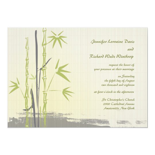 Bamboo Wedding Invitation