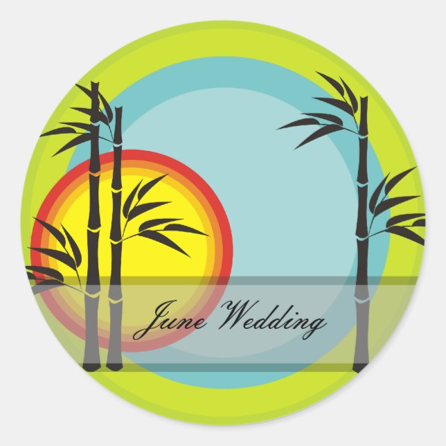 Bamboo Wedding Stickers (Front)