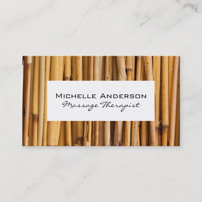 Bamboo White Frame Business Card (Front)