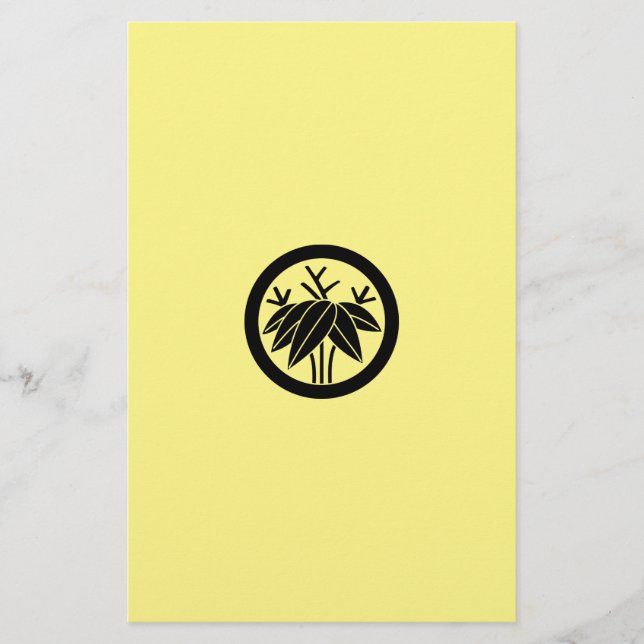 Bamboo with root in circle stationery (Front)
