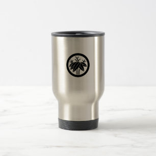 Bamboo with root in circle travel mug