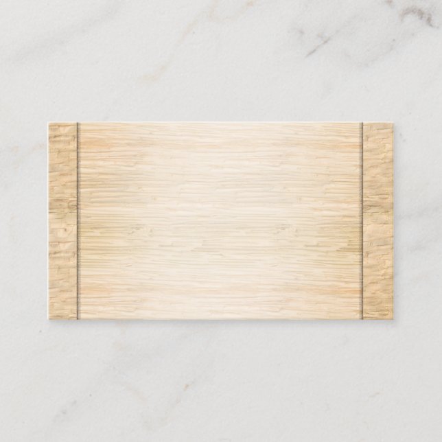 Bamboo Wood Background Business Card (Front)