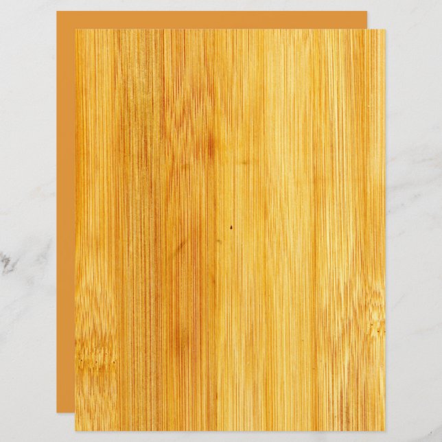 Bamboo Wood Scrapbook Background Paper (Front/Back)
