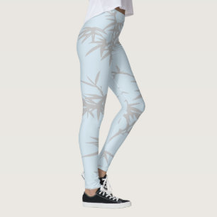 Bamboo zen on ice sky leggings