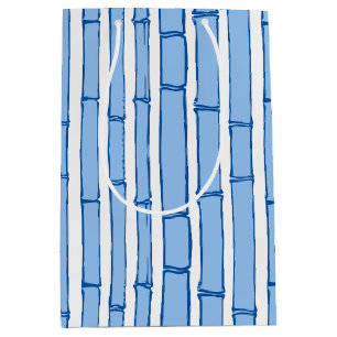 Bambooey Bamboo Stripe in Blue Porcelain Medium Gift Bag