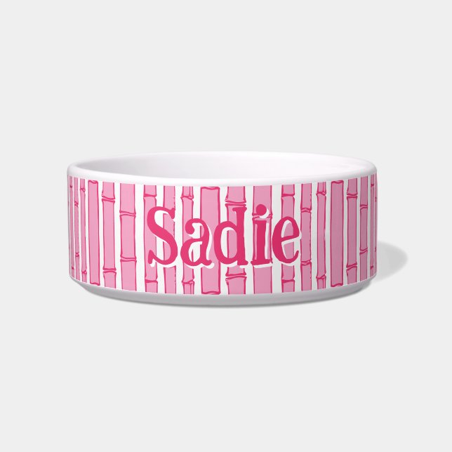 Bambooey Bamboo Stripe in Pink Bowl (Front)