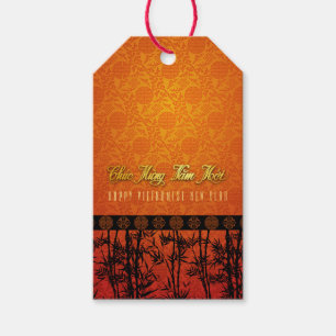 Bamboos Silhouette Vietnamese New Year persGT Gift Tags