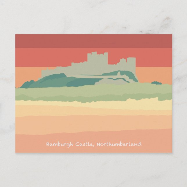 Bamburgh Castle, Northumberland Holiday Postcard (Front)