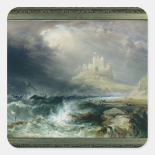Bamburgh Castle, Northumberland Square Sticker