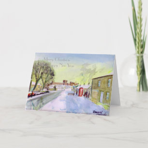 Bamburgh Village Christmas card