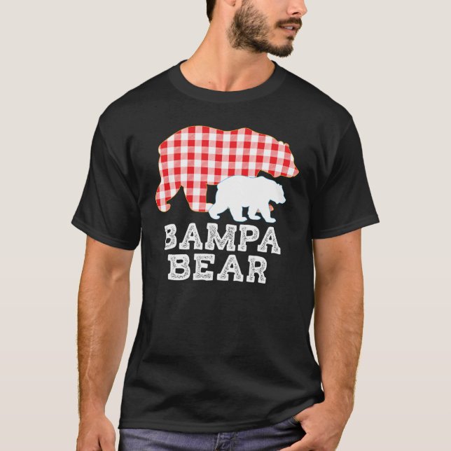 Bampa Plaid Great Bear Daddy Grandpa Proud T-Shirt (Front)