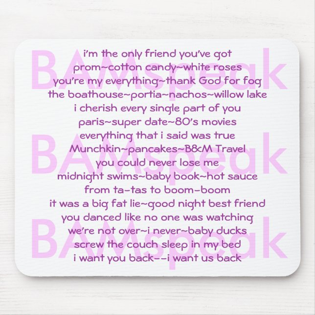 BAMspeak Mousepad (Front)