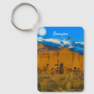 Bamyan, Afghanistan - Buddha Cliff Valley Classic Key Ring