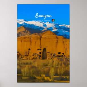 Bamyan, Afghanistan - Buddha Cliff Valley Poster