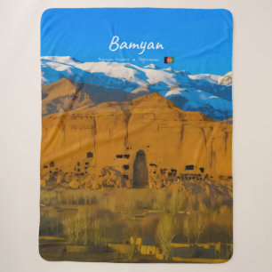 Bamyan, Afghanistan - Buddha Cliff Valley Sherpa Blanket
