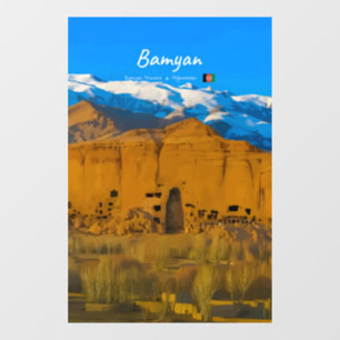 Bamyan, Afghanistan - Buddha Cliff Valley Window Cling
