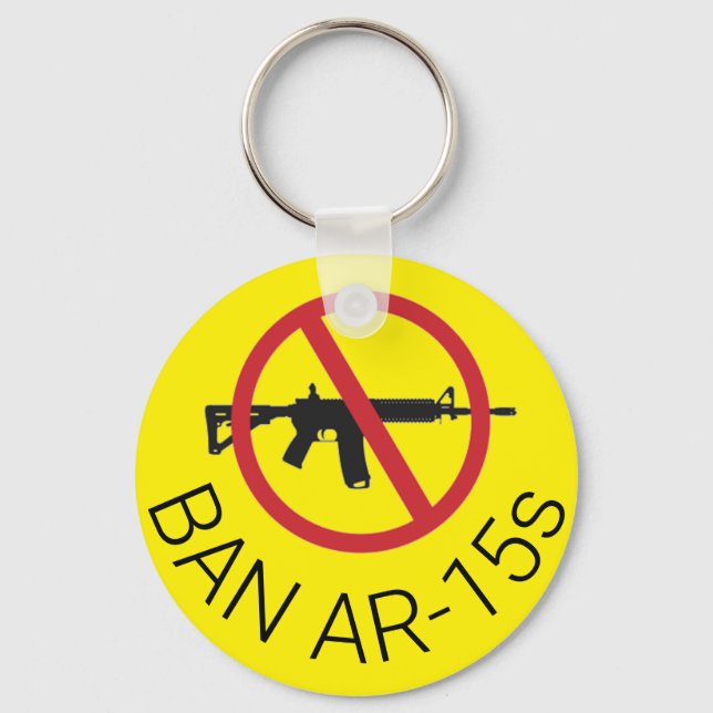 Ban AR-15s Customisable   Key Ring (Front)