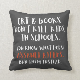Ban Assault Rifles Instead Typography  Cushion