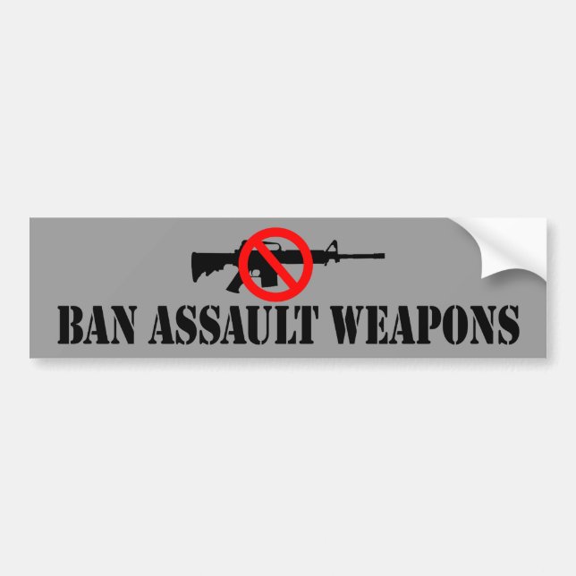 Ban Assault Weapons Bumper Sticker (Front)