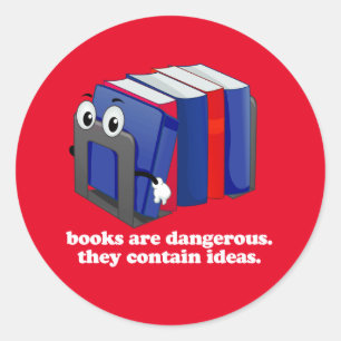 Ban Bigots Not Books Classic Round Sticker