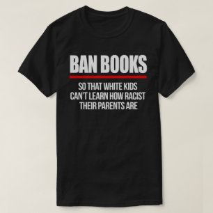 Ban Books so white kids can't learn Square Sticker T-Shirt