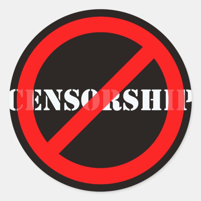Ban Censorship Classic Round Sticker (Front)