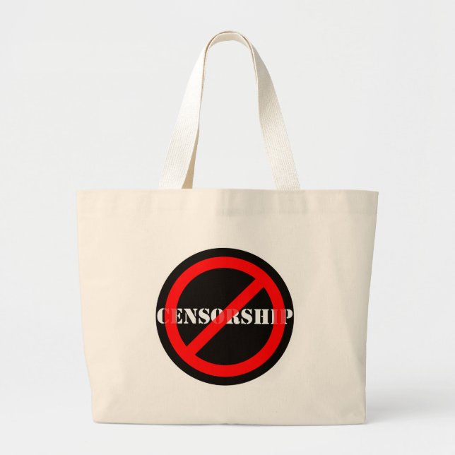 Ban Censorship Large Tote Bag (Front)