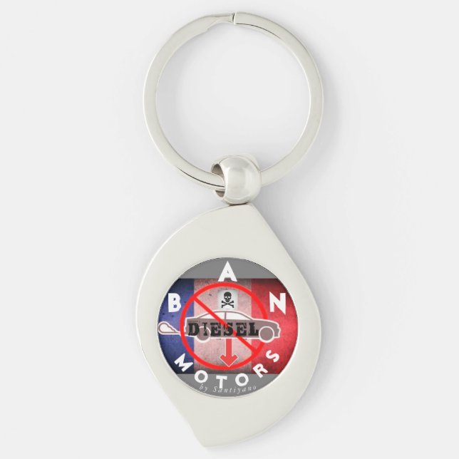 Ban diesel engines key ring (Front)