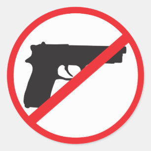 Ban Guns Anti-Gun Pacifist Classic Round Sticker