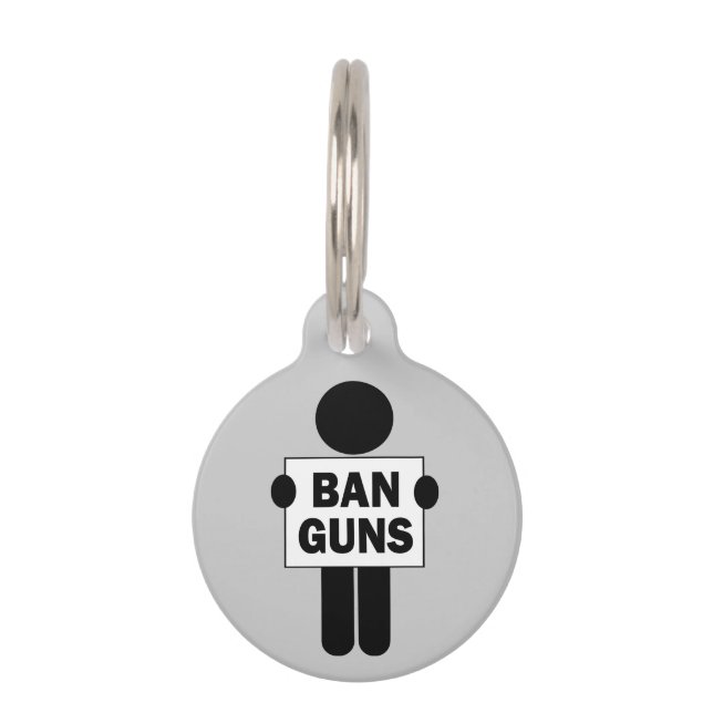 Ban Guns Pet Tag (Front)