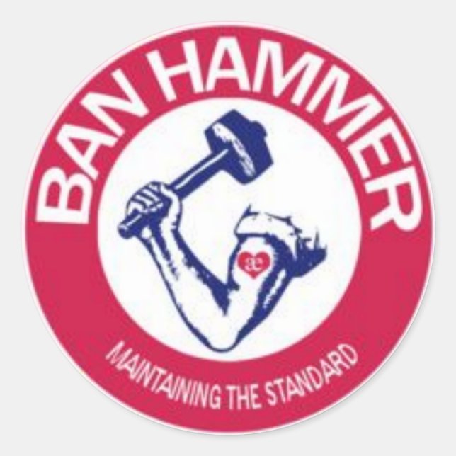 BAN HAMMER STICKERS (Front)