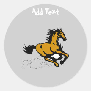 Ban Horse Racing personalised Classic Round Sticker