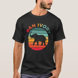 Ban Ivory Save Elephant Tusks Animal Wildlife Cons T-Shirt