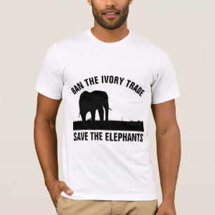 BAN IVORY TRADE, SAVE ELEPHANTS T-shirts