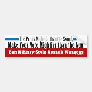 Ban Military-Style Assault Weapons Bumper Sticker