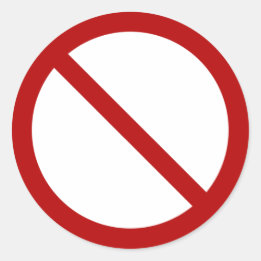 Ban or Prohibit Symbol Classic Round Sticker