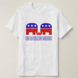 Ban Republican Marriage Funny Gay Pushback T-Shirt